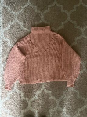 Francesca's Peachy Turtleneck Knit Sweater